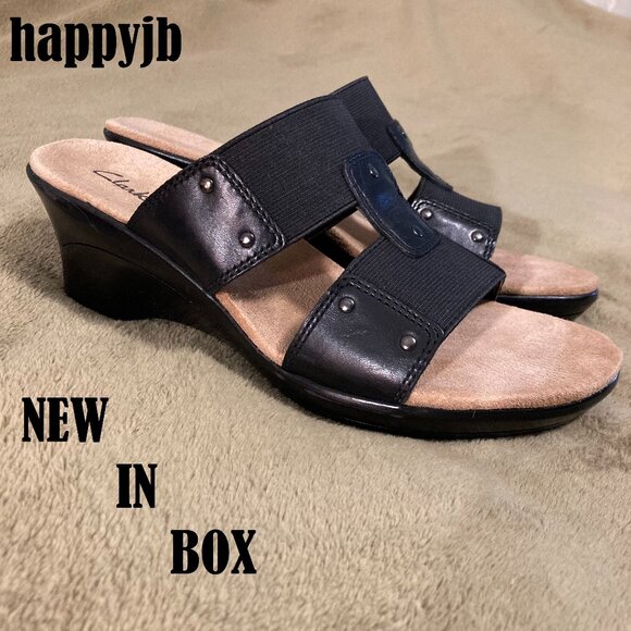 NIB Vintage Clarks Emmagene Leather Sandals Size 8M - Picture 2 of 13